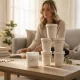 Refill & Glow Set – 5 Soy Wax Scented Candle Refills with Gift Glass Jar