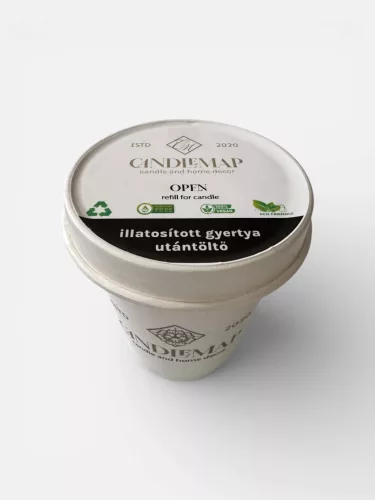 Open soy wax scented candle refill