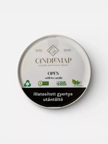 Open soy wax scented candle refill