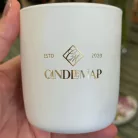 Glass jar for soy wax candles 300 ml - White